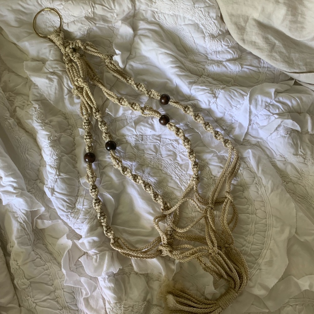 Macrame hanging plant holder